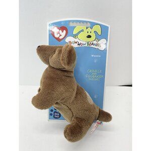 Ty Bow Wow Beanies Weenie the Dachshund Dog 8" 2006 Crinkle Squeaker Dog Toy NEW